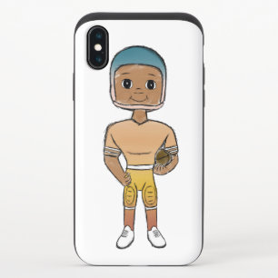 vintage retro rainbow football player ombre iPhone x slider case