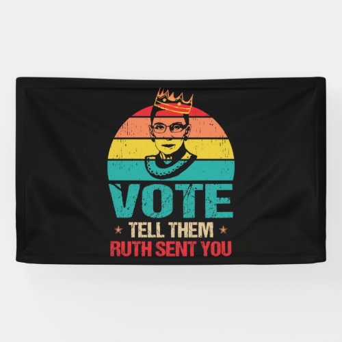 Vintage Retro RBG VOTE  Tell them Ruth Sent You Banner