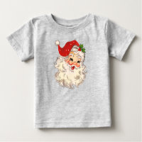 Vintage Retro Red Santa Unisex Baby T-Shirt