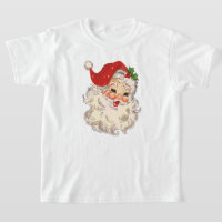 Vintage Retro Red Santa Unisex Kids T-Shirt