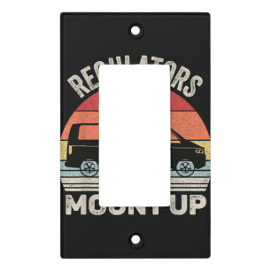 Vintage Retro Regulators Mount Up Funny Mom Light Switch Cover