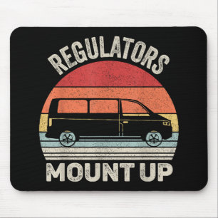 Vintage Retro Regulators Mount Up Funny Mom Mouse Pad
