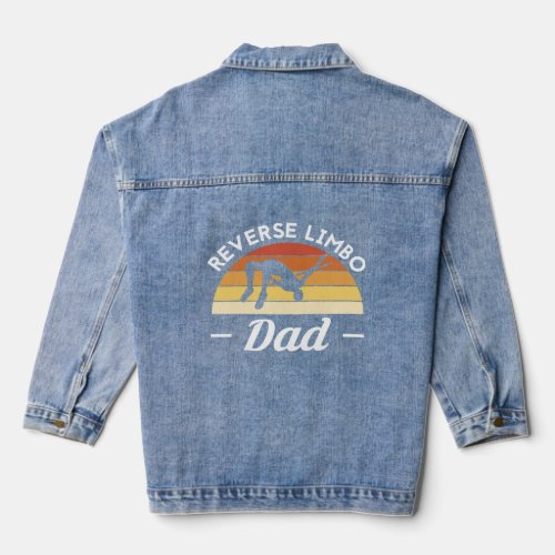 Vintage Retro Reverse Limbo Dad Daddy Fathers Day Denim Jacket