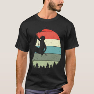 Vintage Retro Rock Climbing Bouldering Hiking Clim T-Shirt