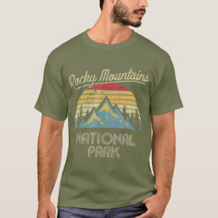 Vintage Retro Rocky Mountains National Park T-Shirt