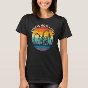Vintage Retro Roller Coaster Amusement Park T-Shirt