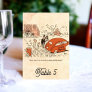 Vintage Retro Rustic Funny 50s Comic Book  Wedding Table Number