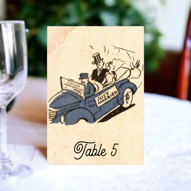 Vintage Retro Rustic Old Style Comic Book Wedding Table Number | Zazzle