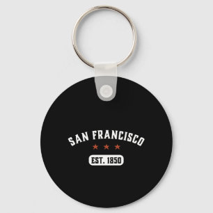 Vintage Retro San Francisco City California USA Keychain