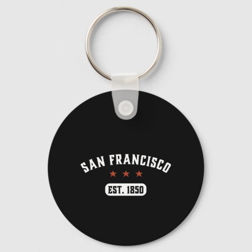 Vintage Retro San Francisco City California USA Keychain