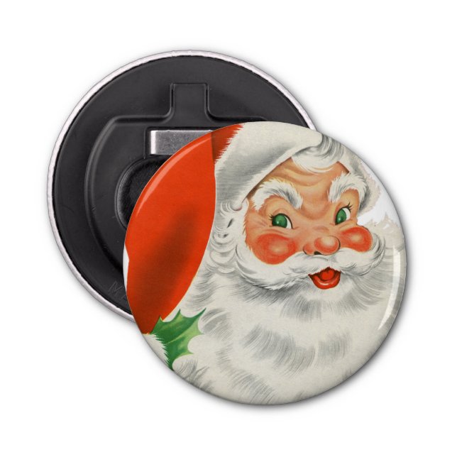 Vintage Retro Santa Claus Bottle Opener (Front)