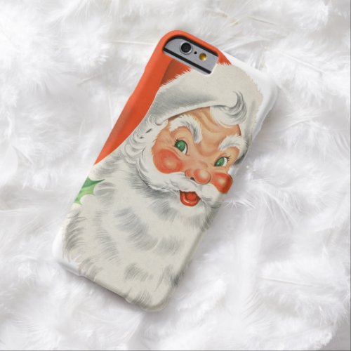 Vintage Retro Santa Claus Barely There iPhone 6 Case