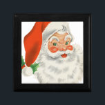 Vintage Retro Santa Claus Keepsake Box<br><div class="desc">A festive retro picture. Jolly old Santa Claus with his red rosy cheeks and warm friendly smile. A bit of nostalgia for the old timers,  this vintage image brings backs memories of celebrations from Christmas past.</div>