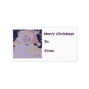 Vintage Retro Santa Claus Label