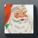 Vintage Retro Santa Claus Plaque<br><div class="desc">A festive retro picture. Jolly old Santa Claus with his red rosy cheeks and warm friendly smile. A bit of nostalgia for the old timers,  this vintage image brings backs memories of celebrations from Christmas past.</div>