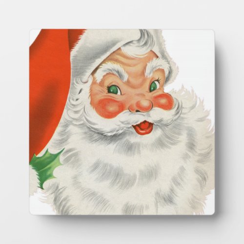 Vintage Retro Santa Claus Plaque