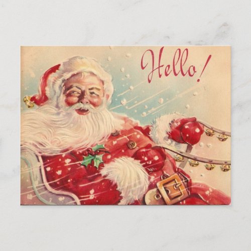 Vintage Retro Santa Claus Postcard