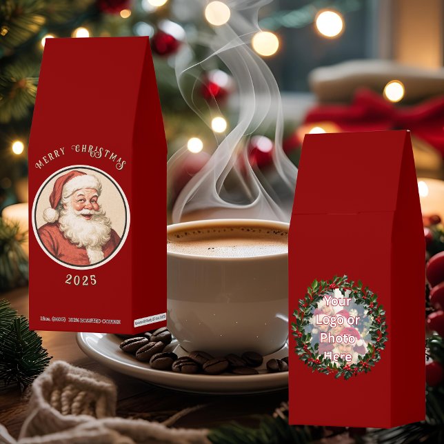 Vintage Retro Santa Customer Appreciation  Roasted Coffee (Creator Uploaded)