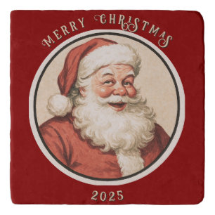 Vintage Retro Santa  Trivet