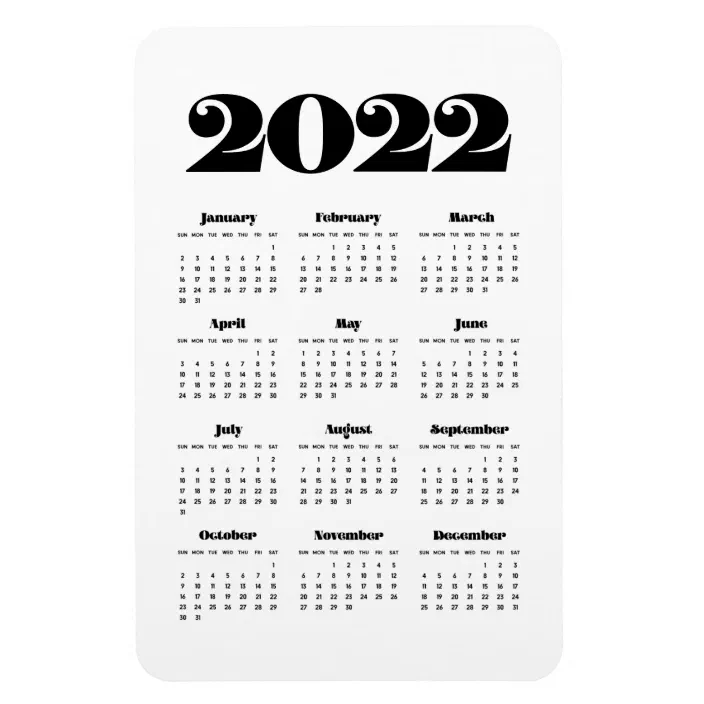 2022 Uf Schedule Vintage Retro Script 2022 Calendar Magnet | Zazzle.com