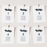 Vintage retro script wedding seating chart cards<br><div class="desc">Choose a retro and vintage for your wedding stationery. Classic yet modern and trendy,  it will suit all your needs. Easily customizable,  you change the text color or the background as you like.</div>