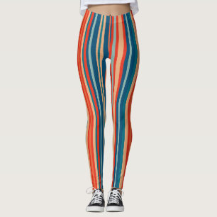Vintage retro seamless patterns leggings