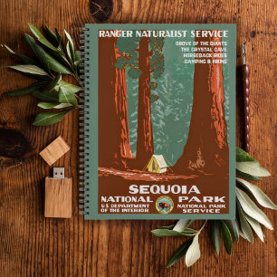 Vintage Retro Sequoia National Park Travel Notebook
