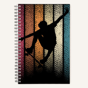 Vintage Retro Skateboarding Notebook