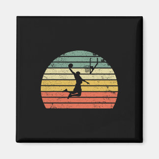Vintage Retro Sketll Dunk Shirt Sunset Colorful  Magnet