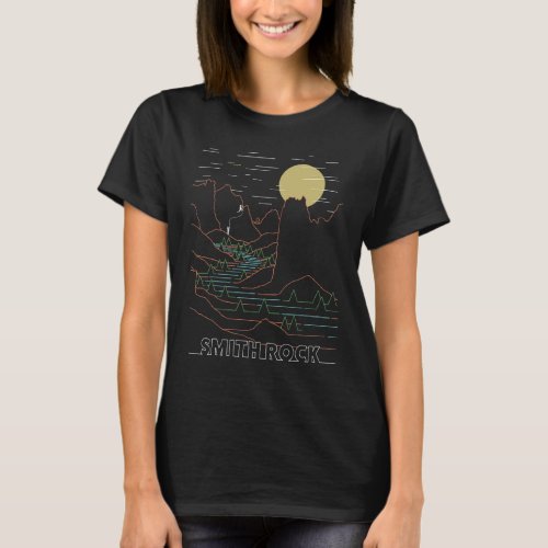 Vintage Retro Smith Rock Climbers   High Desert Or T_Shirt