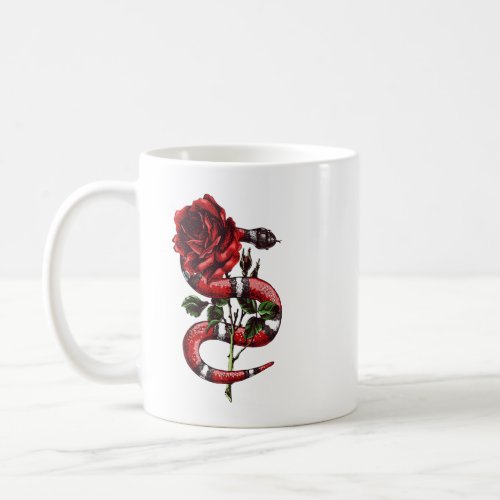 Vintage Retro Snake and Rose Embroidery Gift Coffee Mug