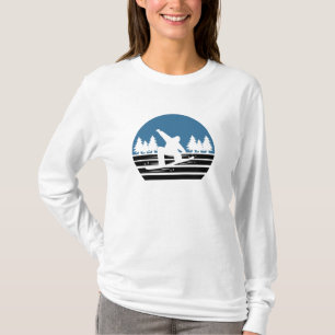 Vintage Retro Snowboarding T-Shirt