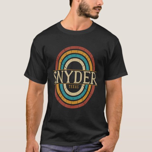 Vintage Retro Snyder Texas TX Women Men Souvenirs T_Shirt