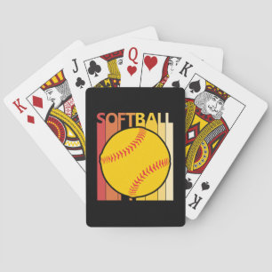 Vintage Retro Softball Poker Cards