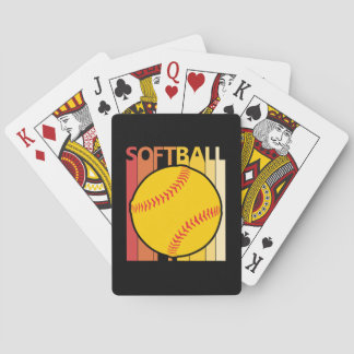 Vintage Retro Softball Poker Cards