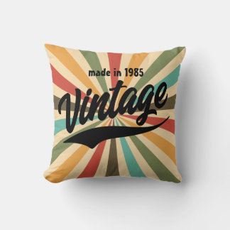 Vintage retro spiral costumisable design  throw pillow