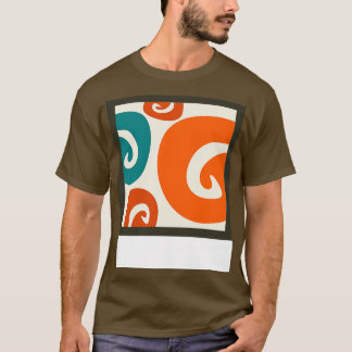 Vintage retro spirals colors posterart 60s style T-Shirt