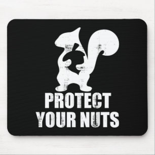 Vintage Retro Squirrel Protect Nuts Funny Mouse Pad