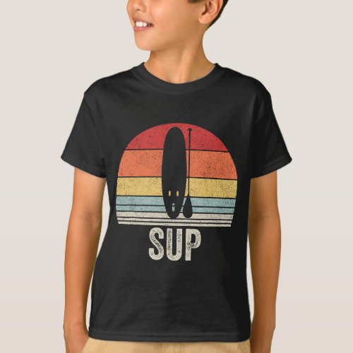 Vintage Retro Stand Up Paddle Board Paddleboarding T_Shirt