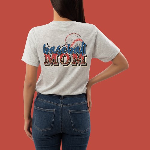 Vintage Retro Style Baseball Mom Players Picture T_Shirt