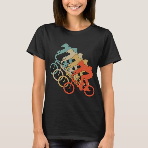 Vintage Retro Style BMX Bicycle Bike Cyclist 80s T_Shirt