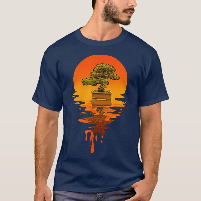 Vintage Retro Style Bonsai T-Shirt (Front)