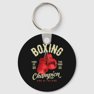 Vintage Retro Style Boxer Gloves King Of The Ring  Keychain
