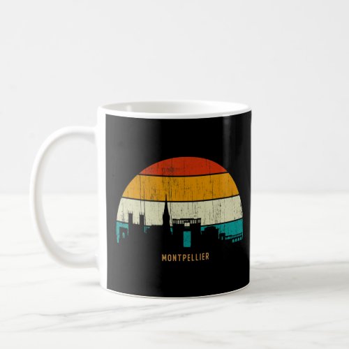 Vintage Retro Style City skyline cityscape Montpel Coffee Mug
