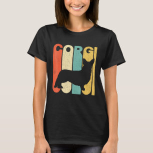 Vintage Retro Style Corgi Silhouette T-Shirt