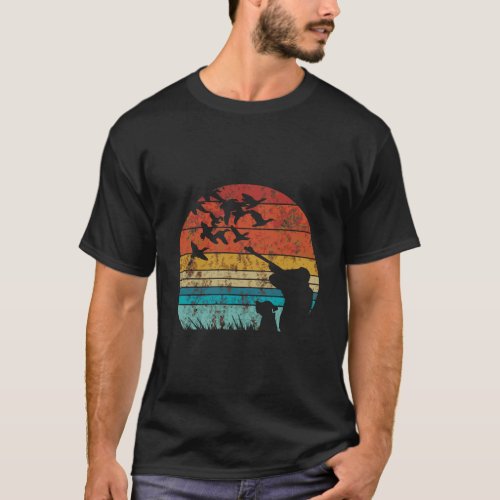 Vintage Retro Style Duck Hunting T_Shirt