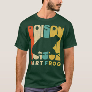 Vintage Retro Style Poison Dart Frog Silhouette T-Shirt
