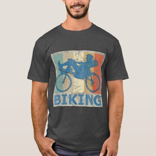 Vintage Retro Style Recumbent Bicycle Bike  2 T_Shirt