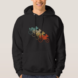 Vintage Retro Style Recumbent Bicycle Bike Cycling Hoodie