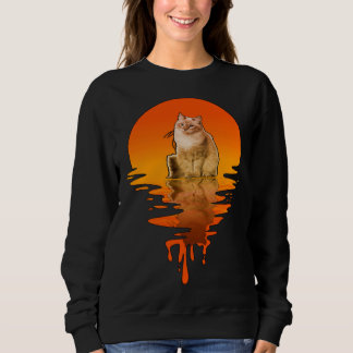 Vintage Retro Style Siberian Cat Sweatshirt